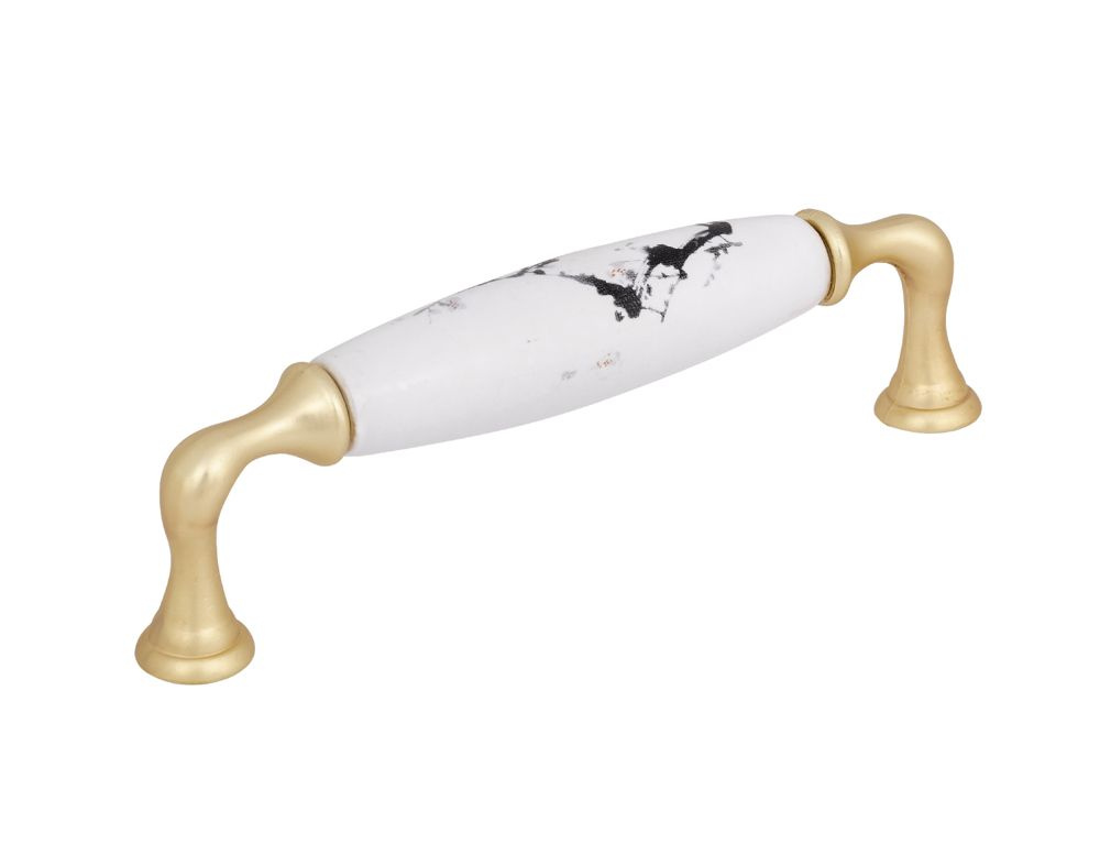 Ручка-скоба мебельная Casalingo ЦАМ 128 мм цвет матовое золото  #1