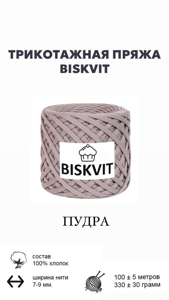 трикотажная пряжа BISKVIT Пудра #1