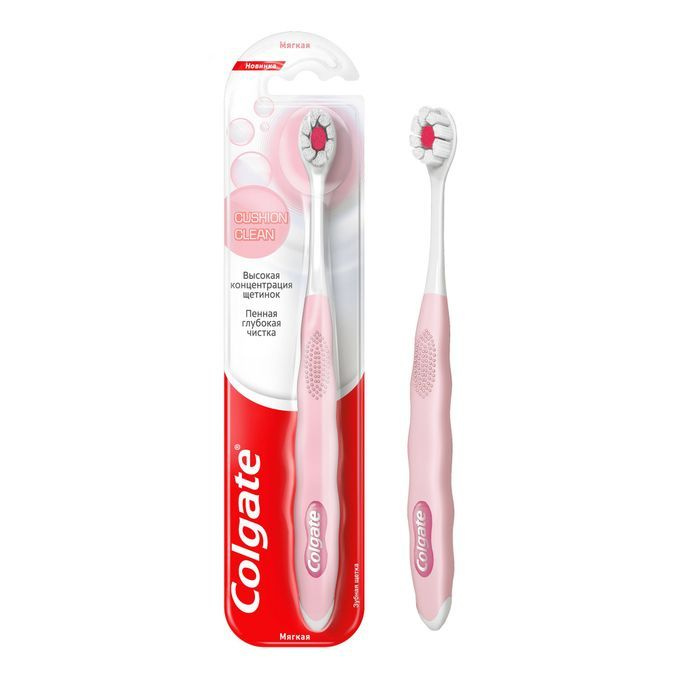 Colgate Зубная щетка Cushion Clean ,мягкая, 1+1 шт #1