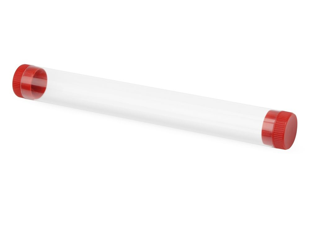 Футляр-туба пластиковый для ручки Tube 2.0, прозрачный/красный  #1
