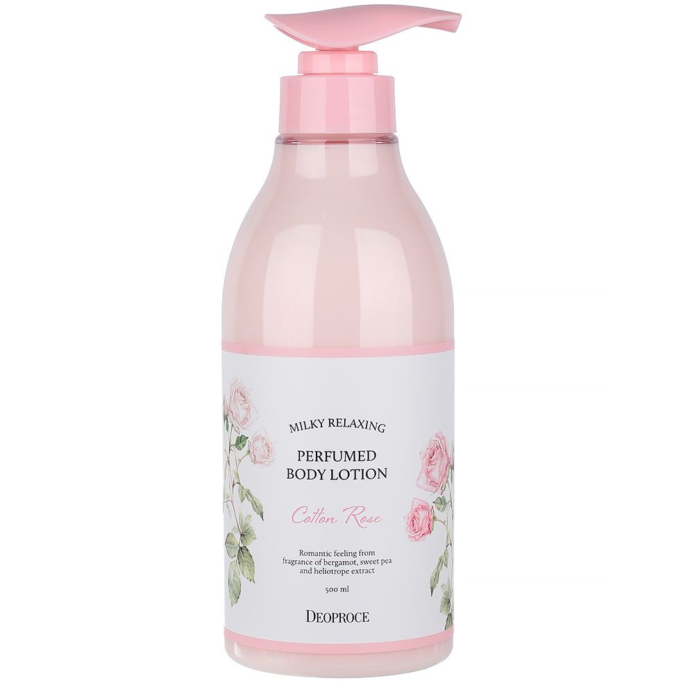 Лосьон для тела Deoproce Milky Relaxing Perfumed Body Lotion Cotton Rose, 500 мл #1