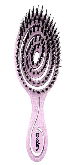 SOLOMEYA Био-расческа подвижная с натуральной щетиной Сиреневая Detangling Bio Hair Brush Lilac 5440-4-M2 #1