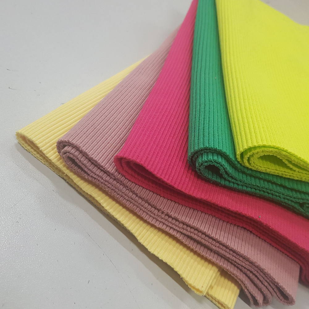 Ткань для манжет/подвяза, Кашкорсе, набор 5 цветов по 20 см, м284  #1