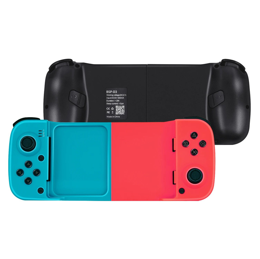 Геймпад для смартфона для Nintendo Switch, IOS, Android, PC - геймпад D3, Bluetooth, красный, синий  #1