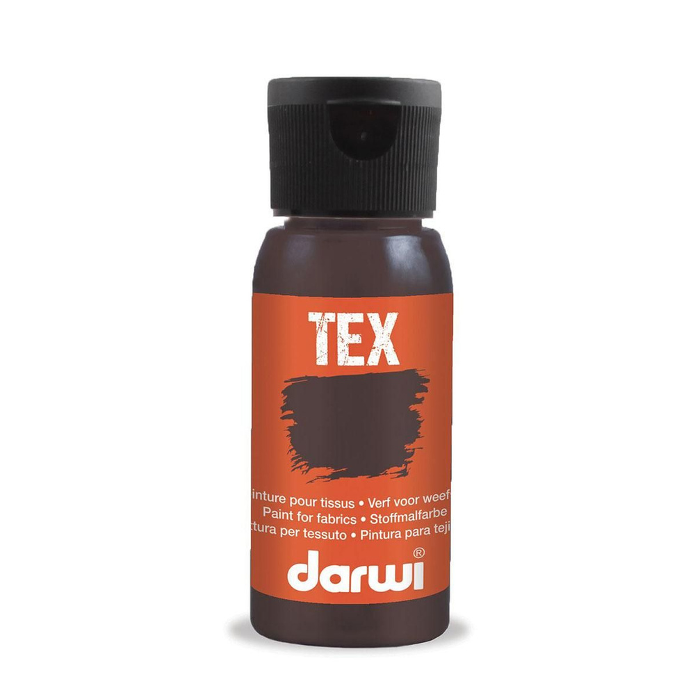 Акриловая краска Darwi "Tex", для ткани, цвет 805, темно-коричневая, 50 мл, DA0100050 Tex  #1