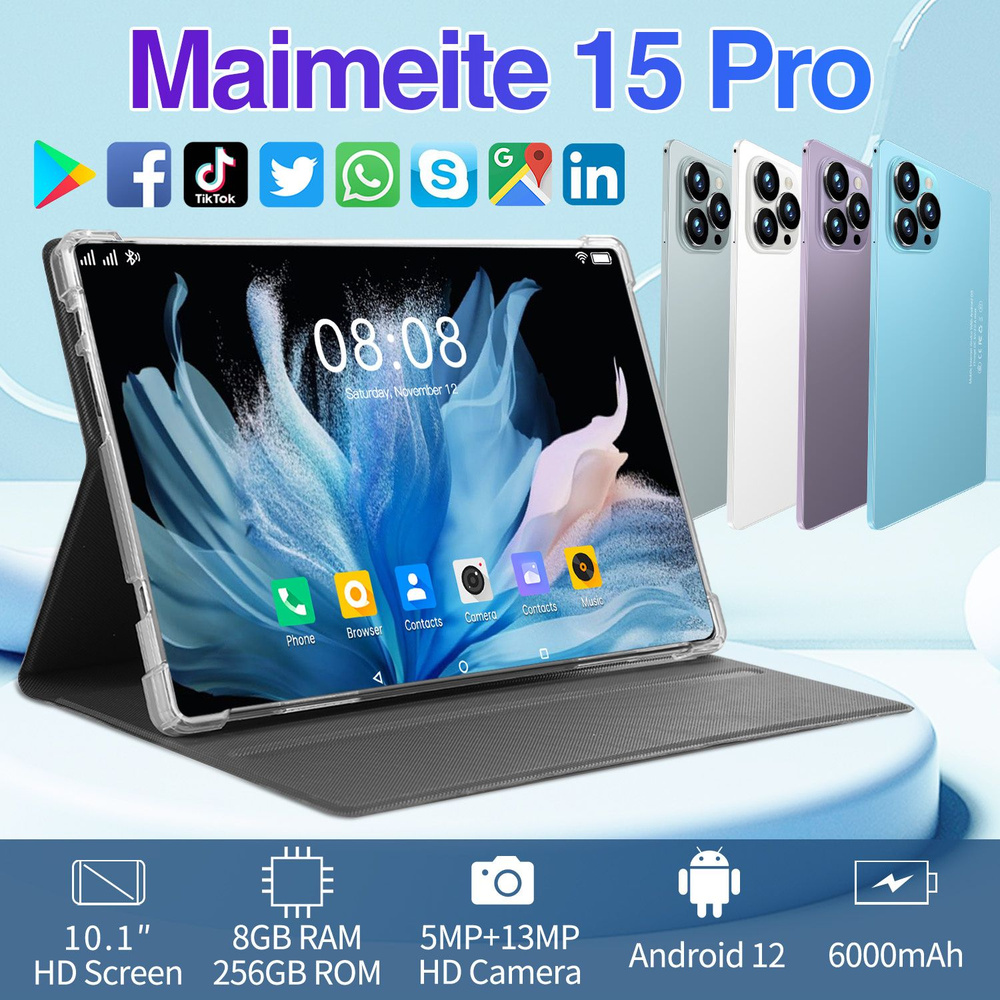 MAIMEITE Планшет 2024 Original 15 Pro Android 12 Global Edition 5G WIFI Pad 15Pro Tablet, 10.1-inch Get #1