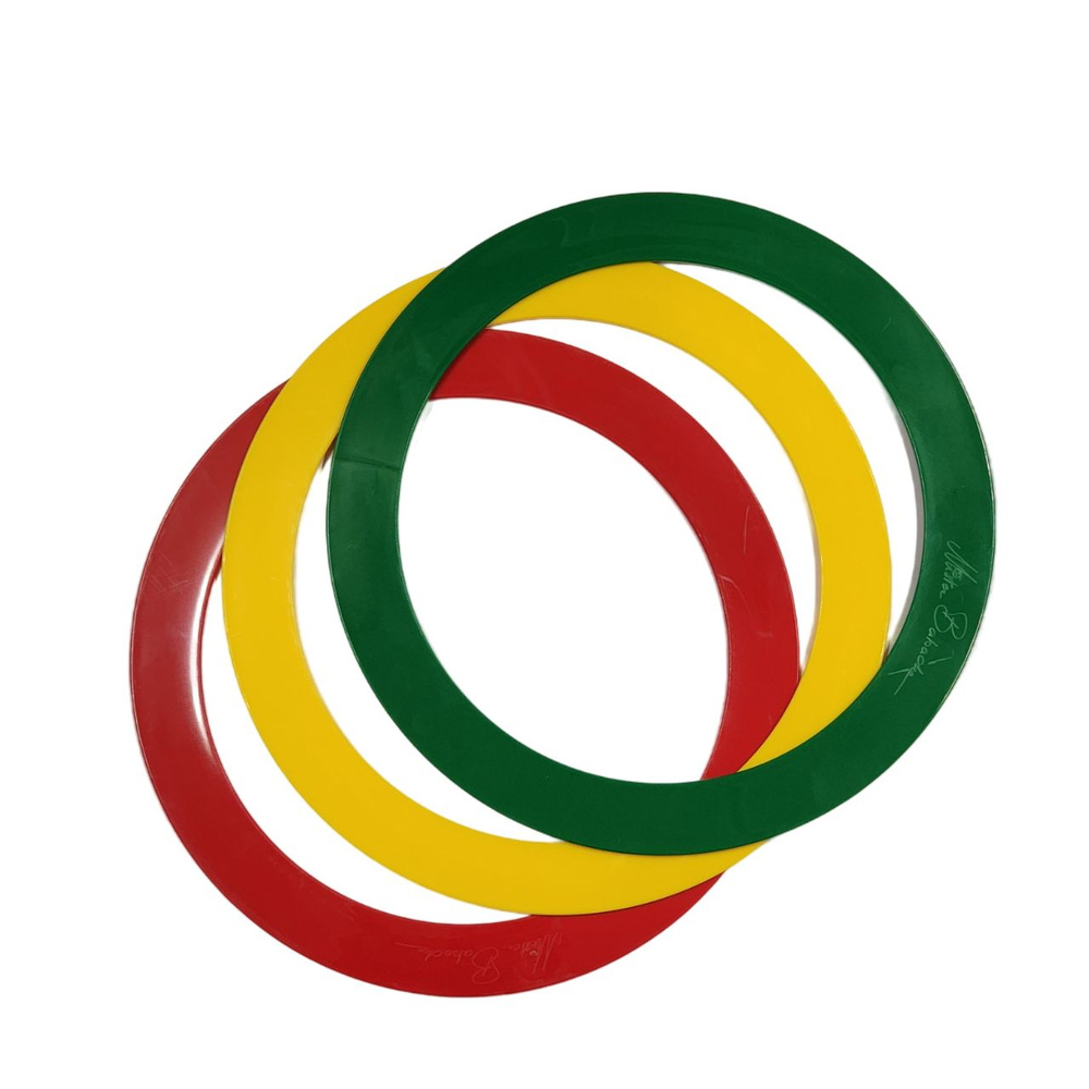 Кольцо для жонглирования Mister Babache, комплект из 3 колец, диаметр 32 см, красный + жёлтый + зеленый #1