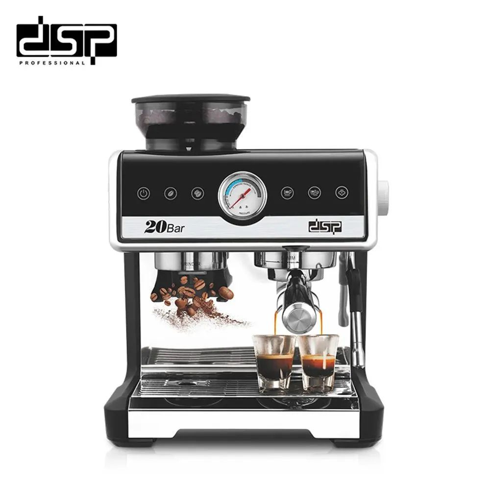 Автоматическая кофемашина DSP KA-3107, черный, серебристый, черный, серебристый  #1