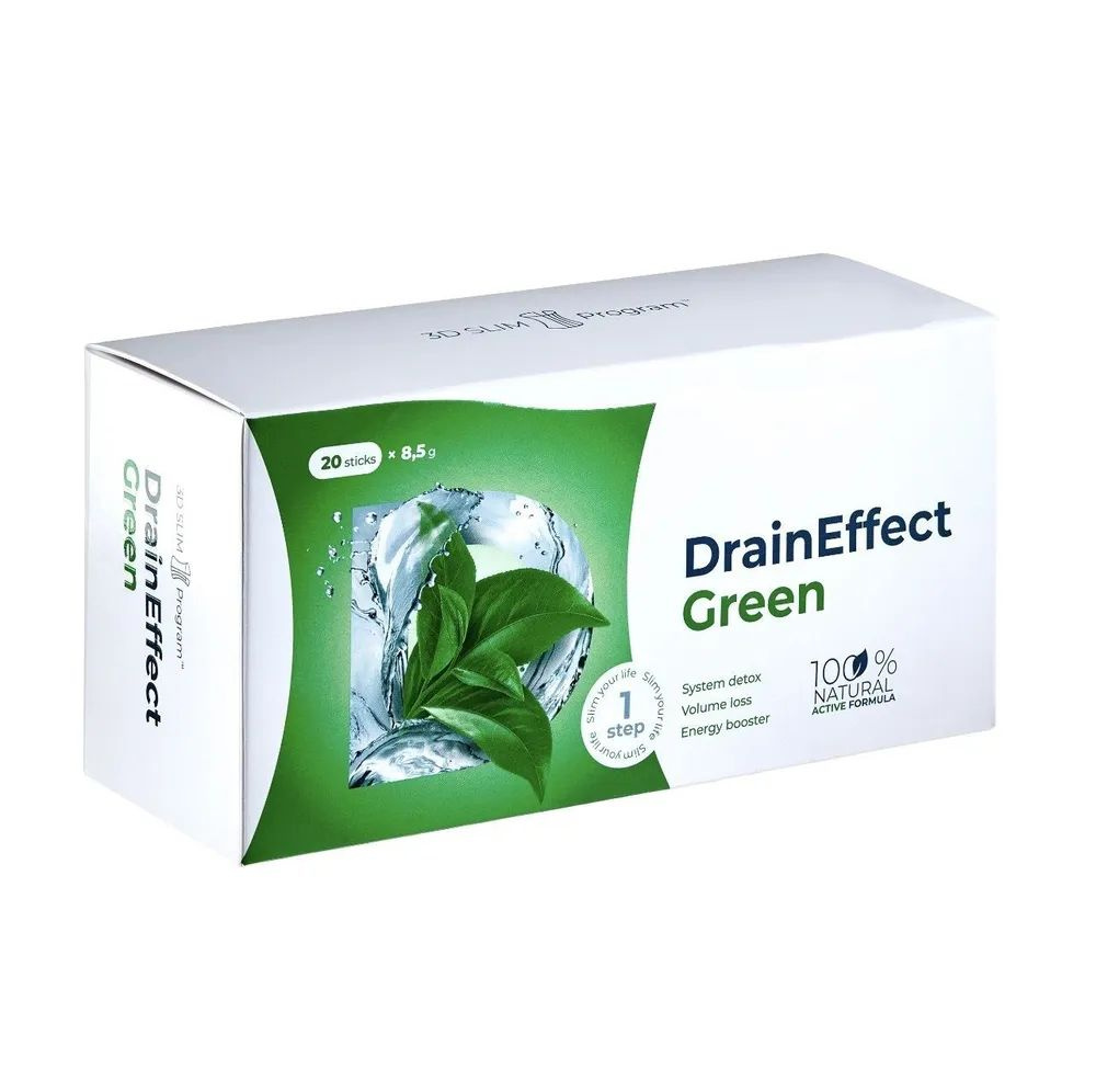 Драйнэффект Грин DrainEffect Green - Дренирующий напиток, 20 стиков ( 3D Slim program), NL / НЛ  #1