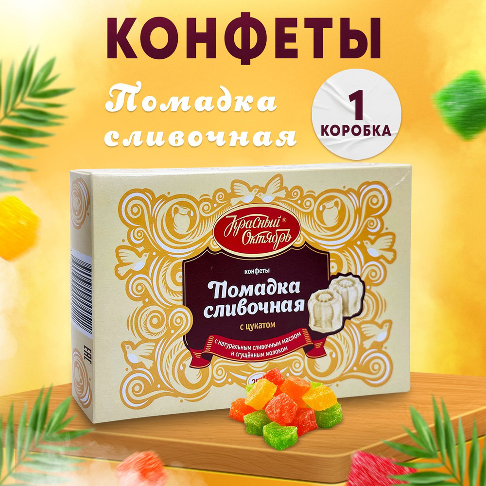 Подарочный набор конфет "Помадка Сливочная" с цукатом , со сливочным маслом и сгущенкой 1 упаковка 250 #1