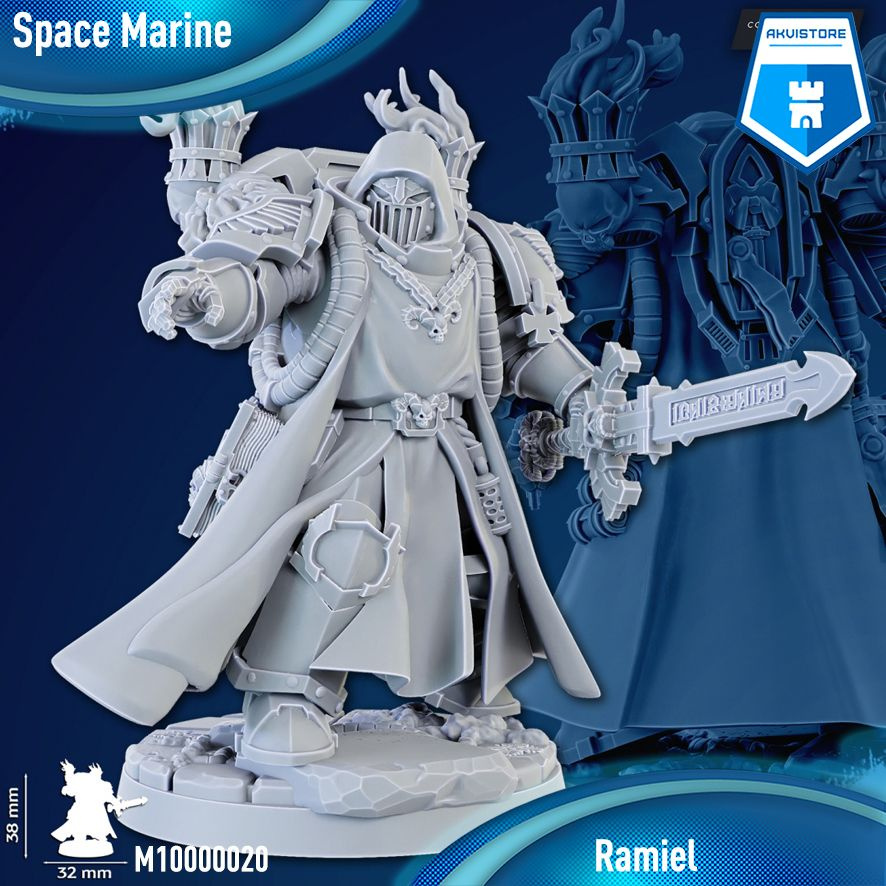 Космические десантники (Space Marine) - Ramiel 32 мм миниатюра 3D печать Warhammer 40000  #1