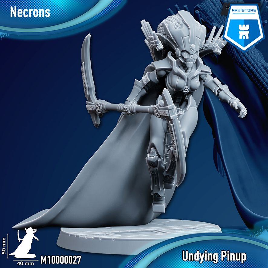 Некроны (Necrons) - Undying Pinup 32 мм миниатюра 3D печать Warhammer 40000 #1