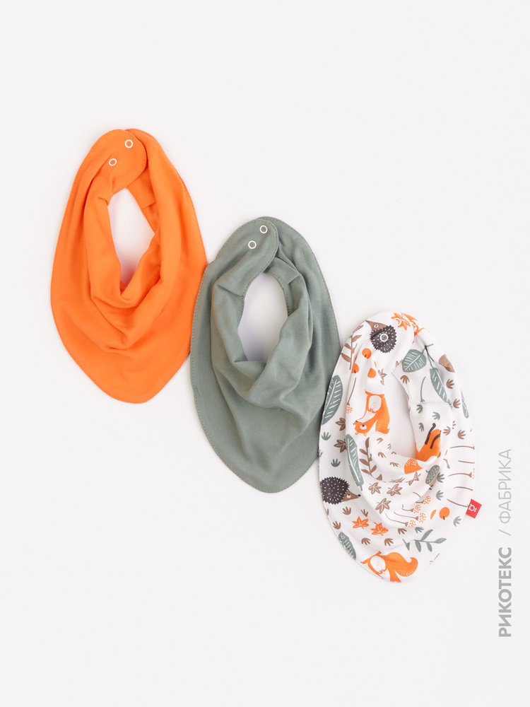 Нагрудник-платок для новорожденных Рикотрикотаж #1