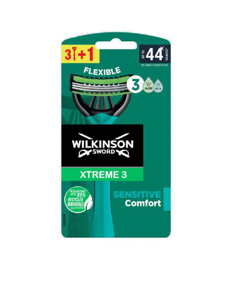 Wilkinson Sword / Schick станок для бритья одноразовый Xtreme 3 Sensitive Comfort 4 штуки  #1