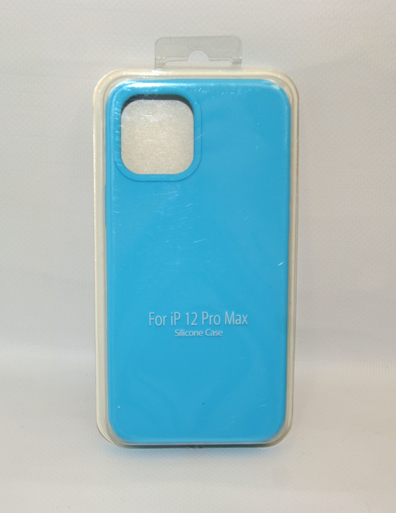 Силиконовый чехол на iPhone 12pro max Голубой #1