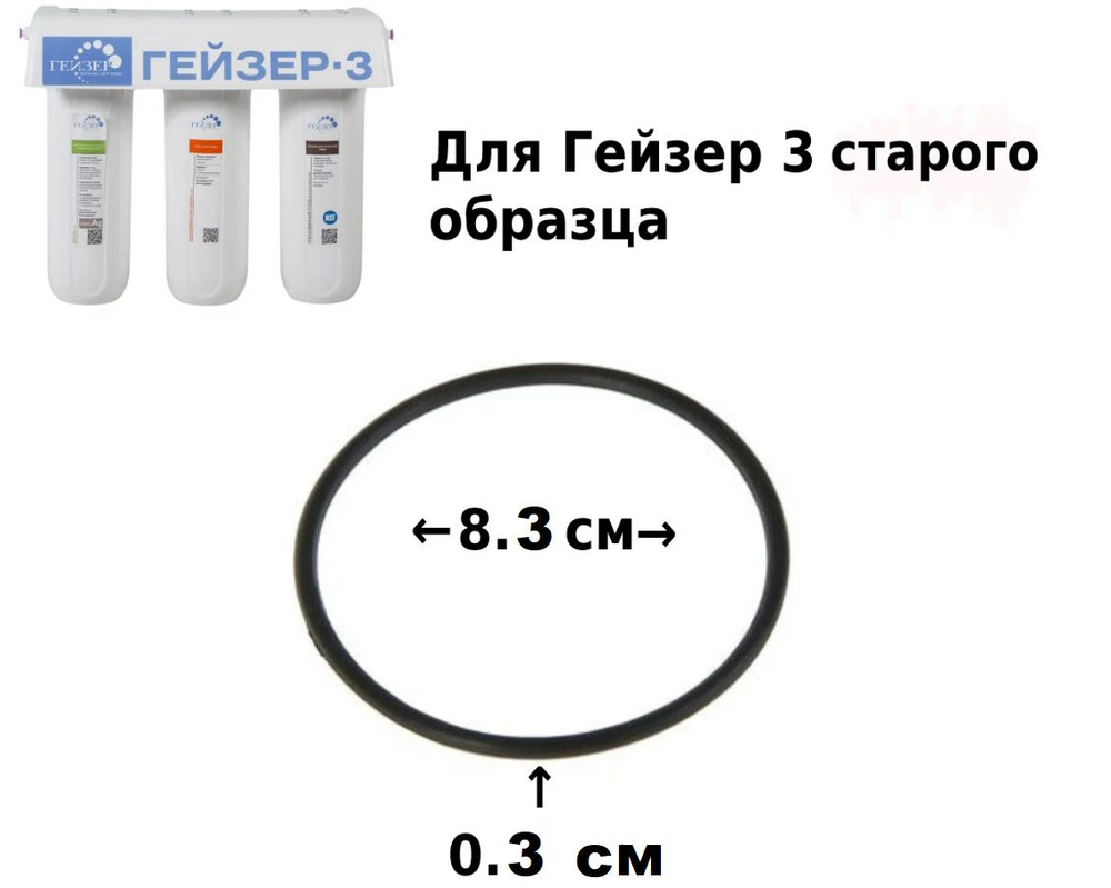 Уплотнительное кольцо/прокладка 10"SL для фильтра Гейзер 3 (старого образца) - 1 шт.  #1