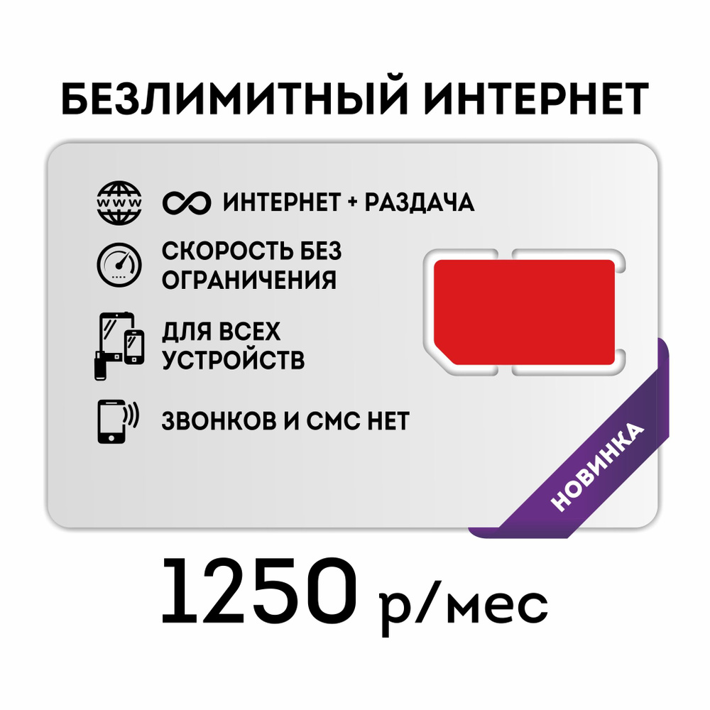 NTmobile SIM-карта Сим-карта Безлимитный интернет для всех устройств, бесплатная раздача (Вся Россия)для #1