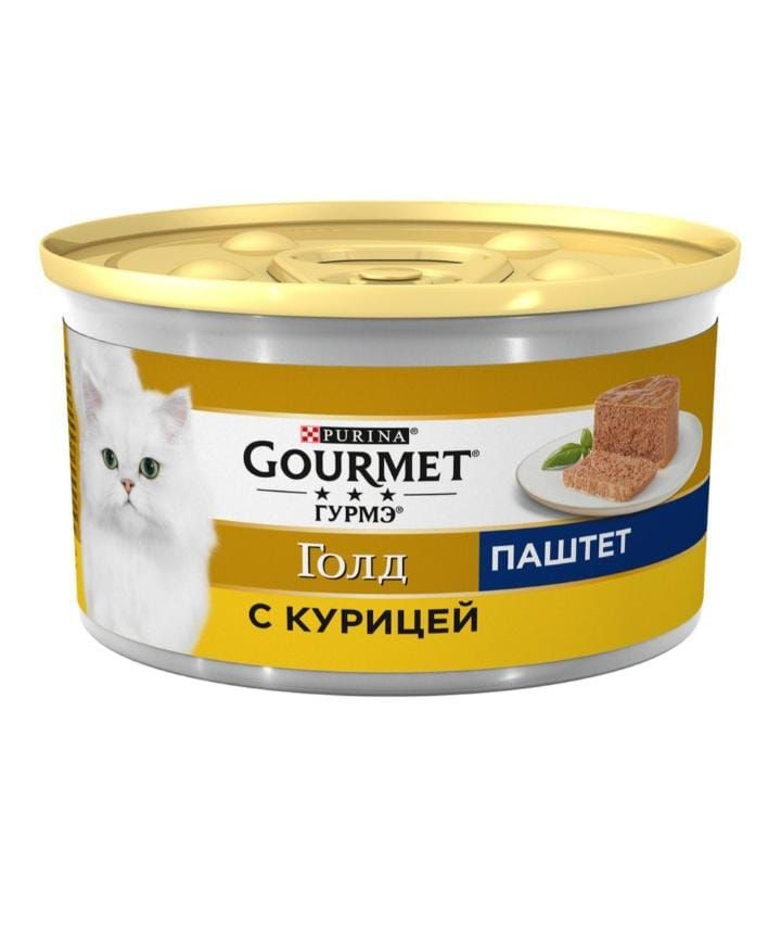 Влажный корм Gourmet Gold паштет для кошек с курицей 6 шт #1