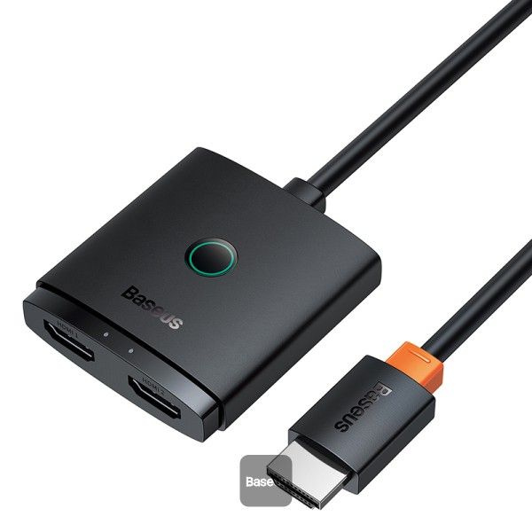 HDMI-переключатель 4К, Baseus AirJoy 2-в-1 двухсторонний, 4K 60 Гц, кабель 1 м, черный  #1