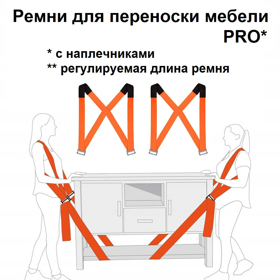 Ремни для переноски грузов / Такелажный ремень для переезда / Стропы для  грузчиков - купить по выгодной цене в интернет-магазине OZON (1169766491)