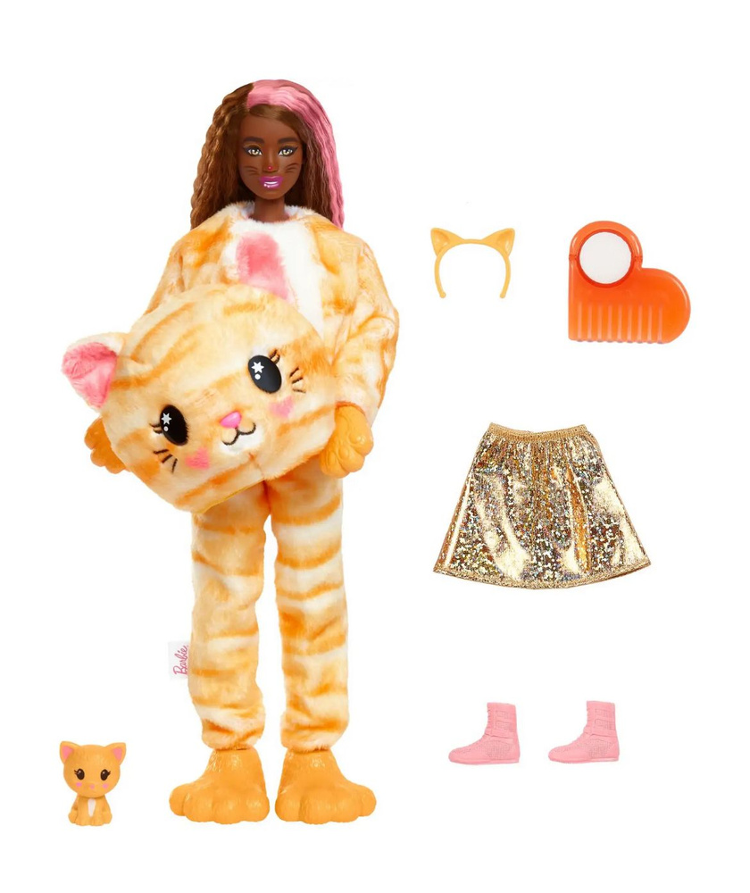 Кукла Barbie Cutie Reveal Милашка-проявляшка Котёнок HHG20 #1