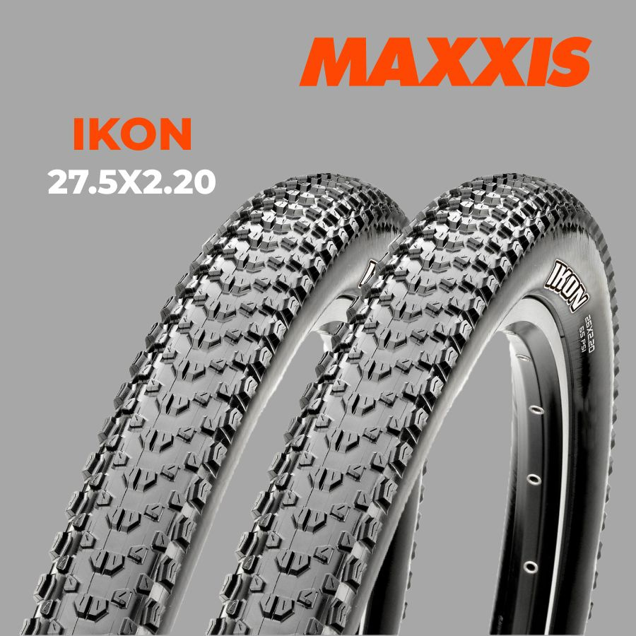 Покрышка велосипедная Maxxis ikon 27.5x2.20 сталь, комплект 2 штуки  #1