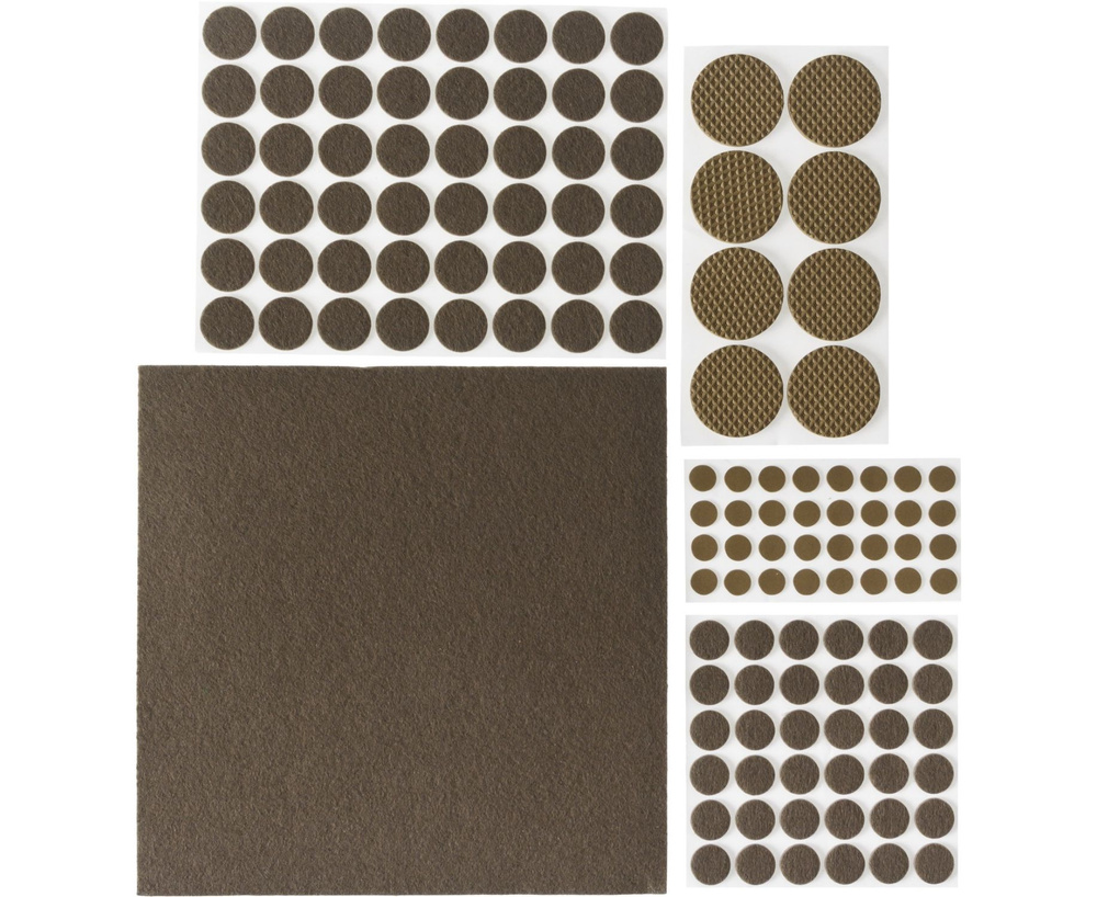 STAYER коричневые, самоклеящиеся, 125 шт, набор мебельных накладок (40916-H125)  #1