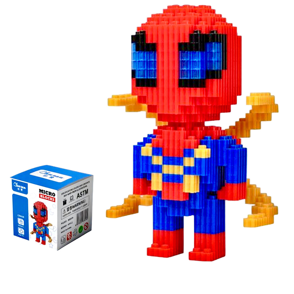 Конструктор 3D Техник набор "Человек Паук" 253 детали, супергерои ( миниблоки marvel / 3 D не совместимый #1