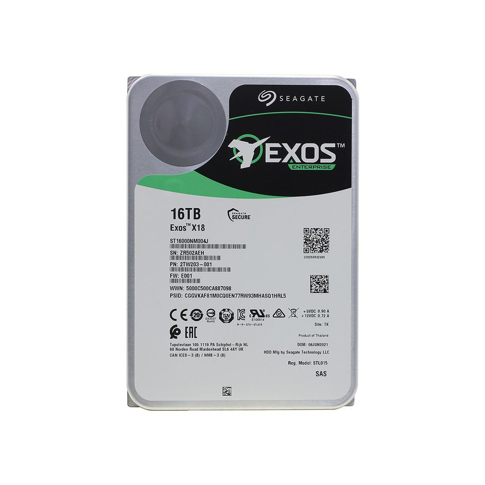 Seagate 16 ТБ Внутренний жесткий диск (Жесткий диск Seagate Exos X18 ST16000NM004J 16TB SAS)  #1