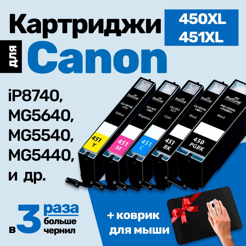 Картриджи к Сanon PIXMA iP8740, MG5640, MG5540, MG5440, iP7240, iX6840, MG6340, MG6440, MX924, MG7540, #1