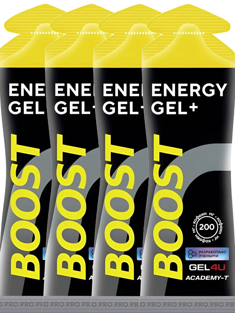 Гель питьевой GEL4U Гель энергетический GEL4U BOOST, 60 гр 4 х 60 г, Горький  #1