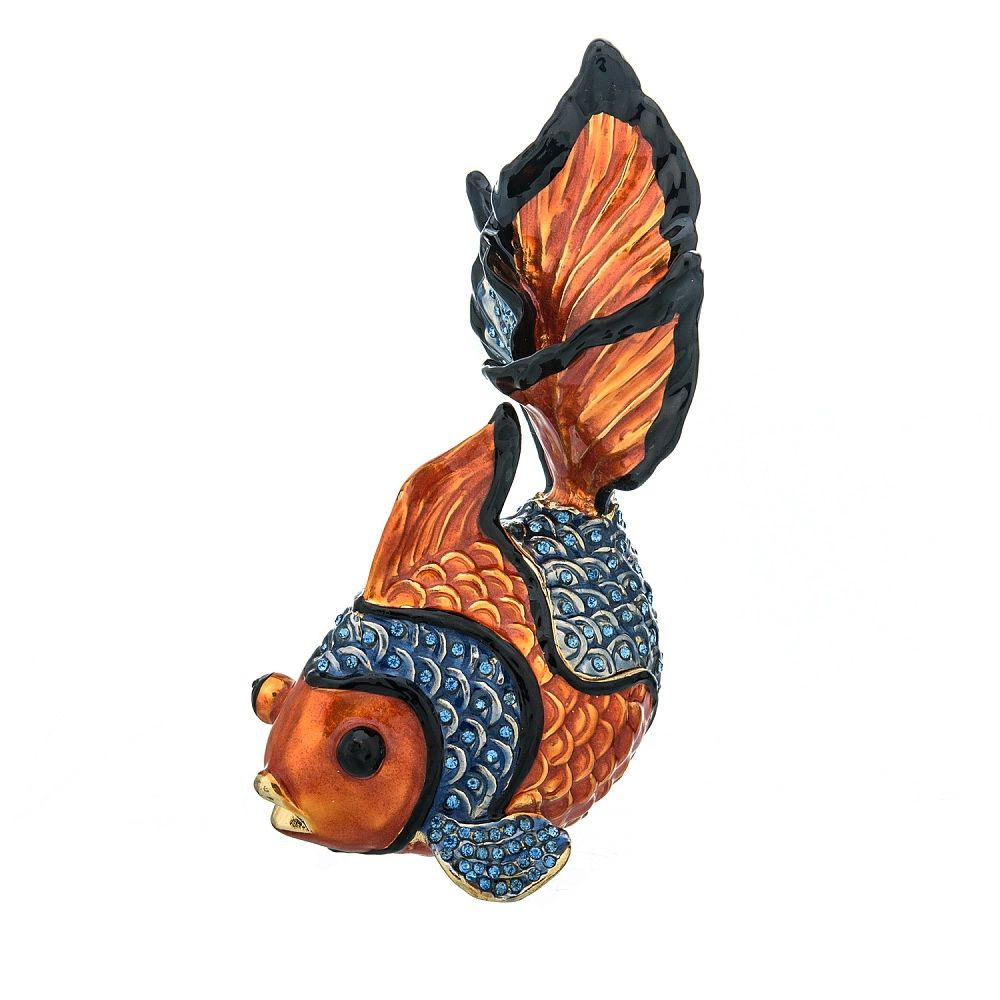 Шкатулка "Рыбка-попугай". Традиции Фаберже #1