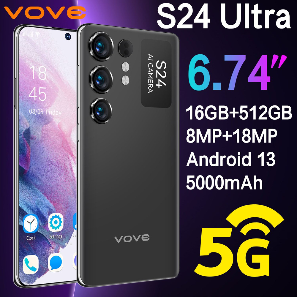 vove Смартфон S24UItra-1 EU 256 ГБ, черный #1