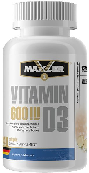 Витаминно-минеральный комплекс Maxler Vitamin D3, 240 капс. #1