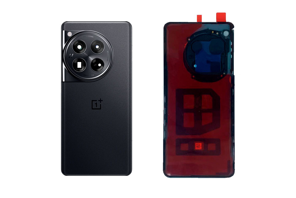 Задняя крышка для OnePlus 12 5G черная (Rock Black) со стеклом камеры  #1