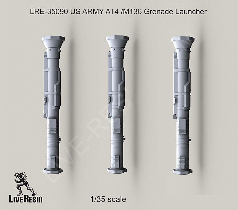 Live Resin US ARMY AT4 /M136 Grenade Launcher, Реактивный гранатомет Армии США, 1/35, Сборная модель #1