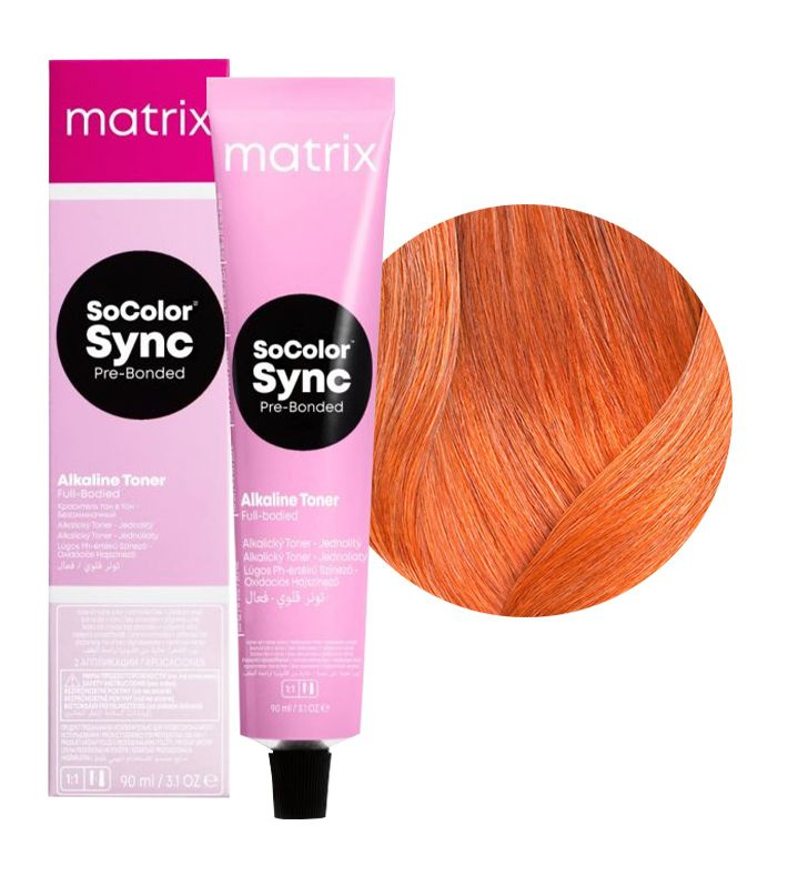 Краска для волос Matrix SoColor Sync Pre-Bonded 8RC+ блондин красно-медный светлый 90 мл  #1