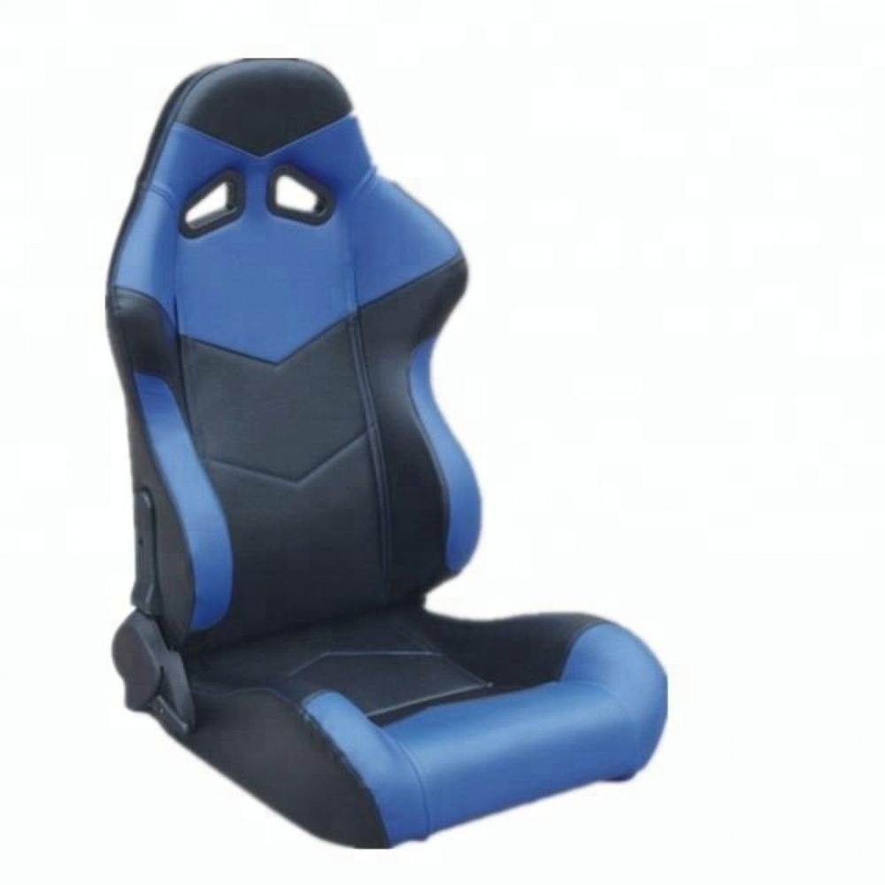 Спортивное гоночное сиденье Jbr1005: регулируемое, изготовленное из ПВХ синего цвета для автомобиля  #1