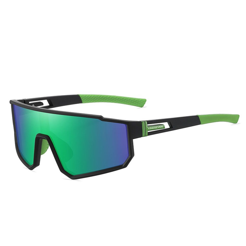 Очки солнцезащитные спортивные N713 Black Blue Green #1