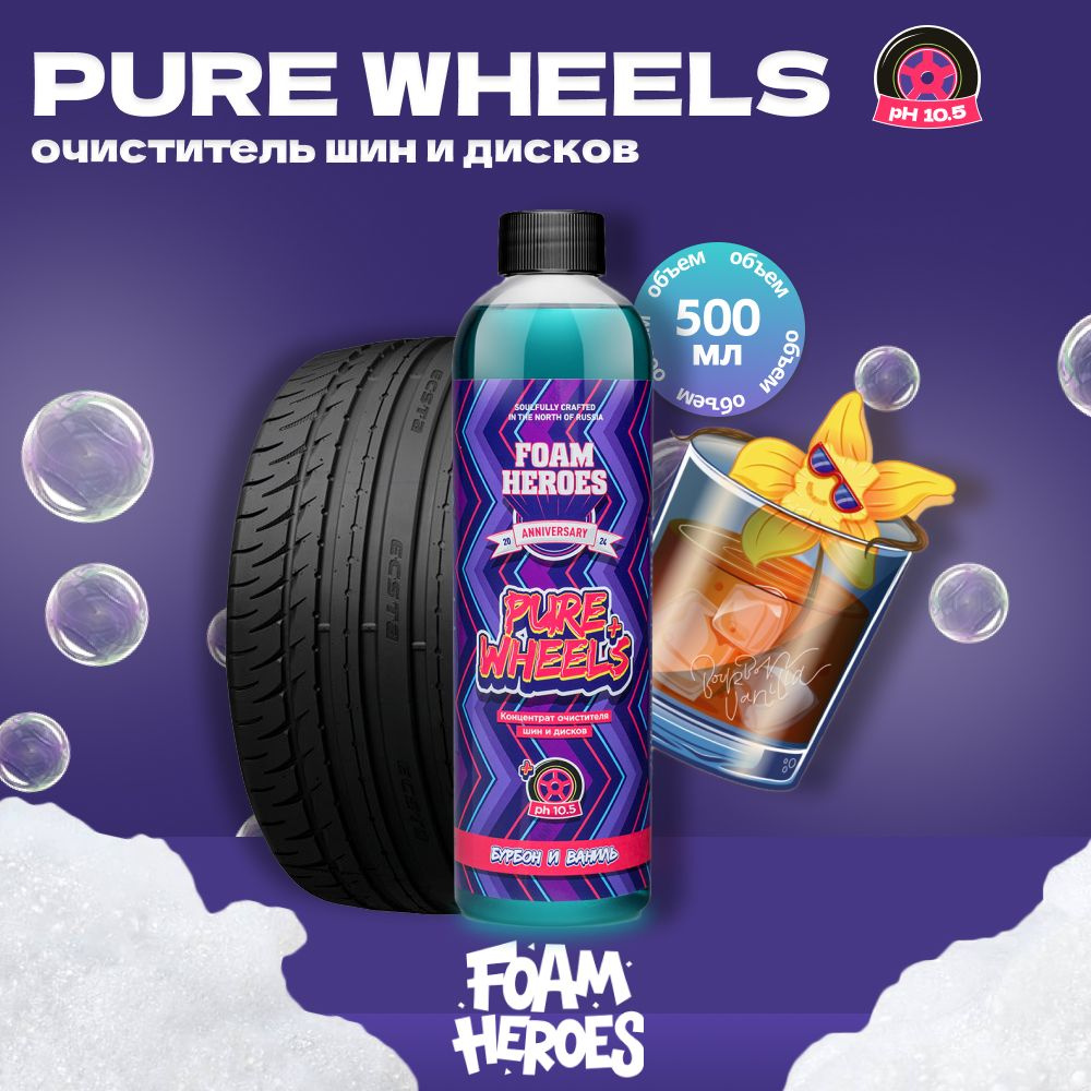 Foam Heroes Pure Wheels + концентрат очистителя шин и дисков, 500мл #1
