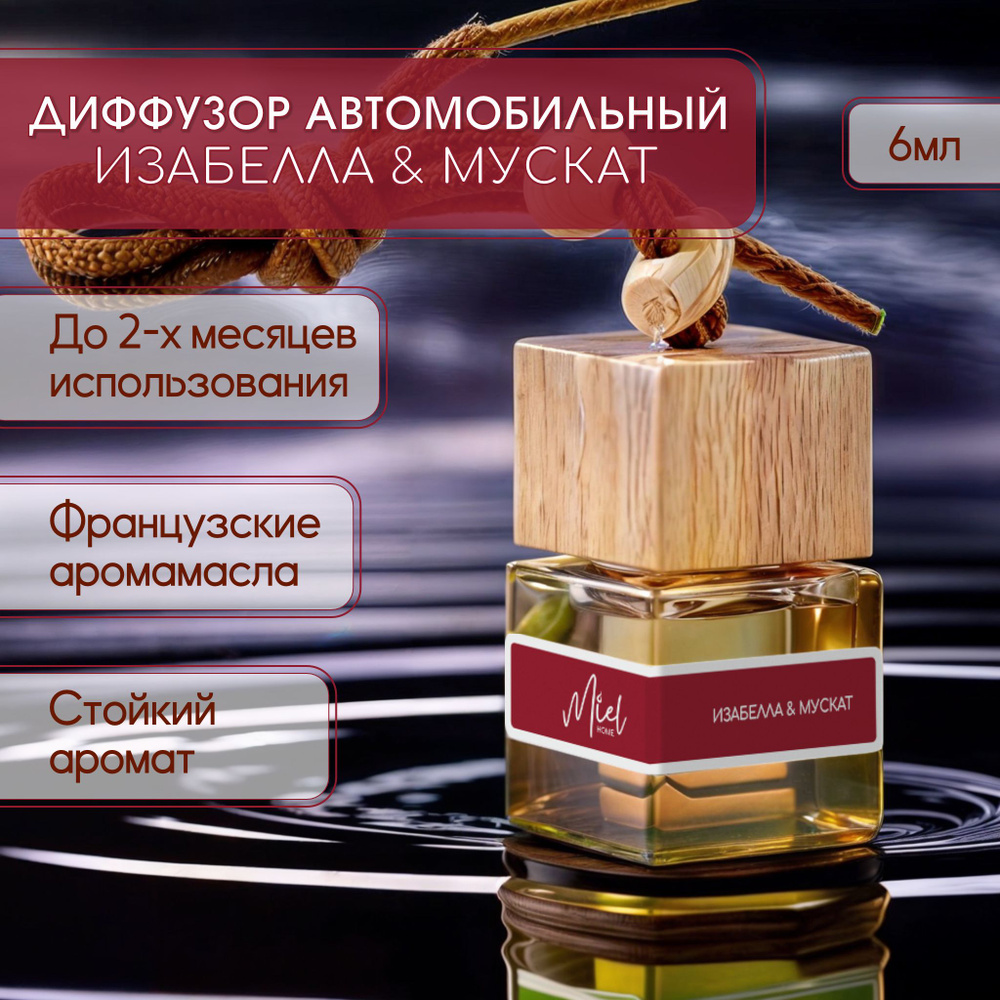 Диффузор для автомобиля Miel home 7мл Изабелла & мускат #1