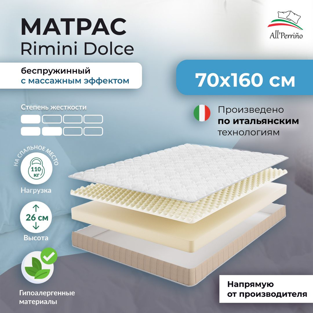 Матрас All'Perrino Rimini Dolce беспружинный 21 70х160 #1