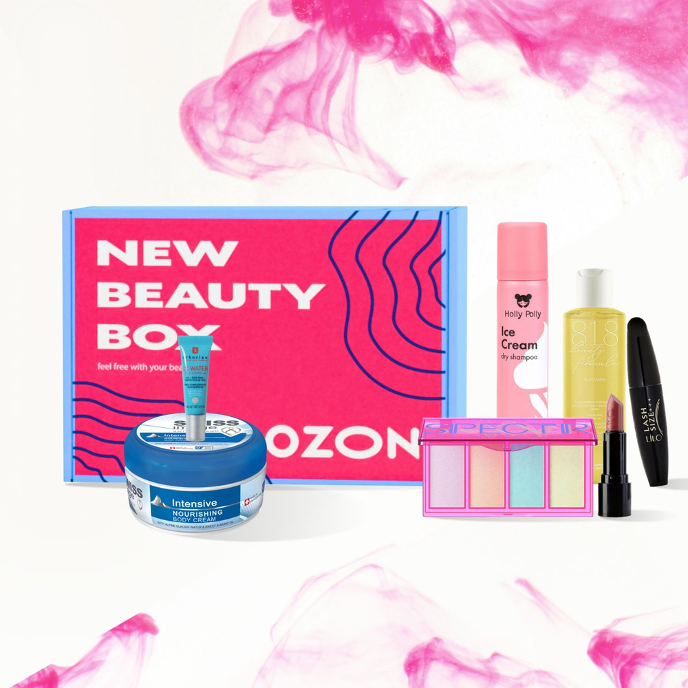 Ozon x NewBeautyBox/ Подарочный набор косметики для ухода за кожей и волосами NBB X OZON: Unique box #1