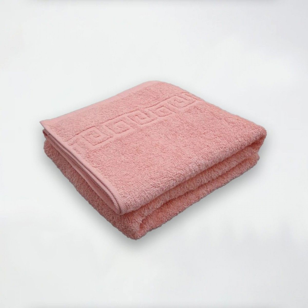 DM Полотенце для ванной Аттика, Махровая ткань, 70x130 см, розовый, 1 шт.  #1