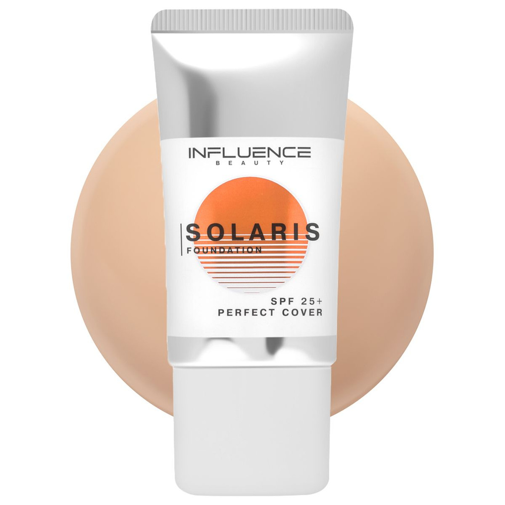 Influence Beauty Тональный крем основа под макияж Solaris SPF25, тон 02 light / светло-бежевый  #1