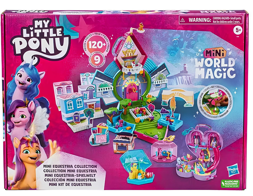 Игровой набор Мой маленький пони / Hasbro My Little Pony mini World Magic 9 пони (2.5см) + 120 аксессуаров #1