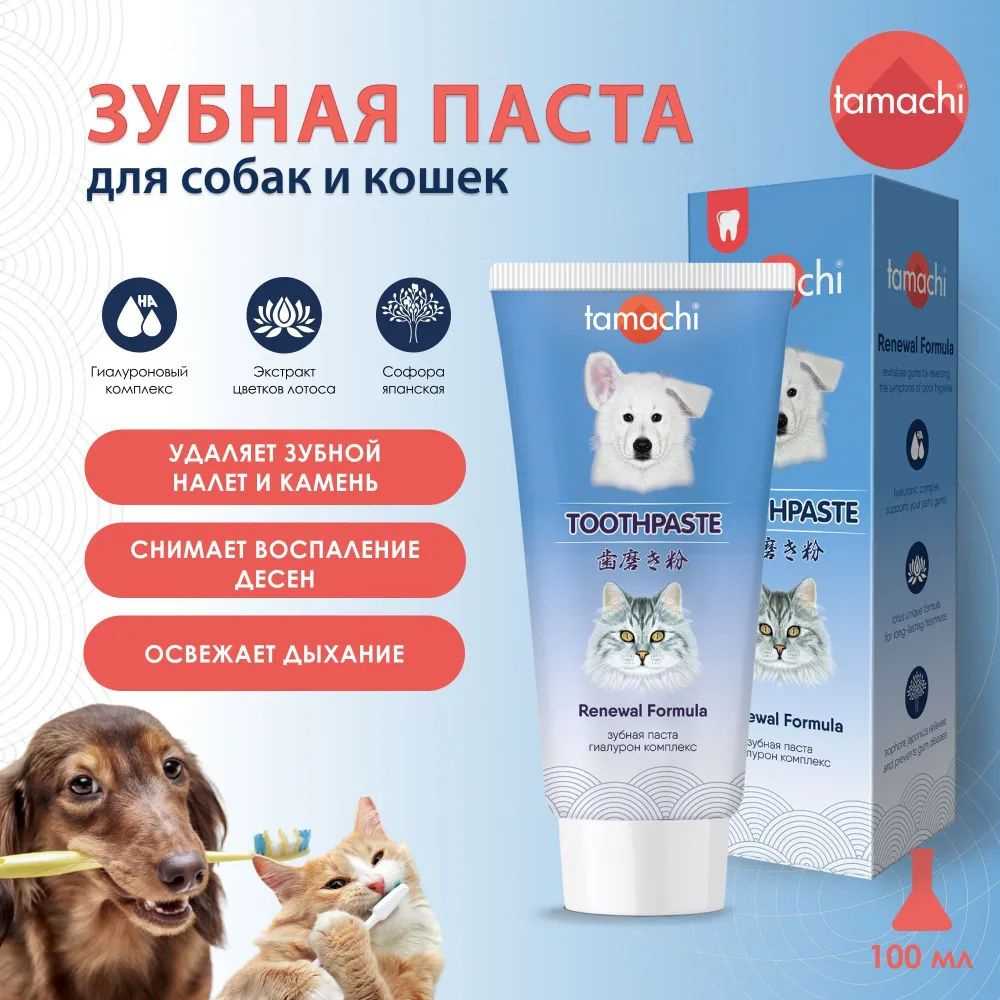 Tamachi TOOTPASTE Зубная ПАСТА для кошек и собак, 100мл #1