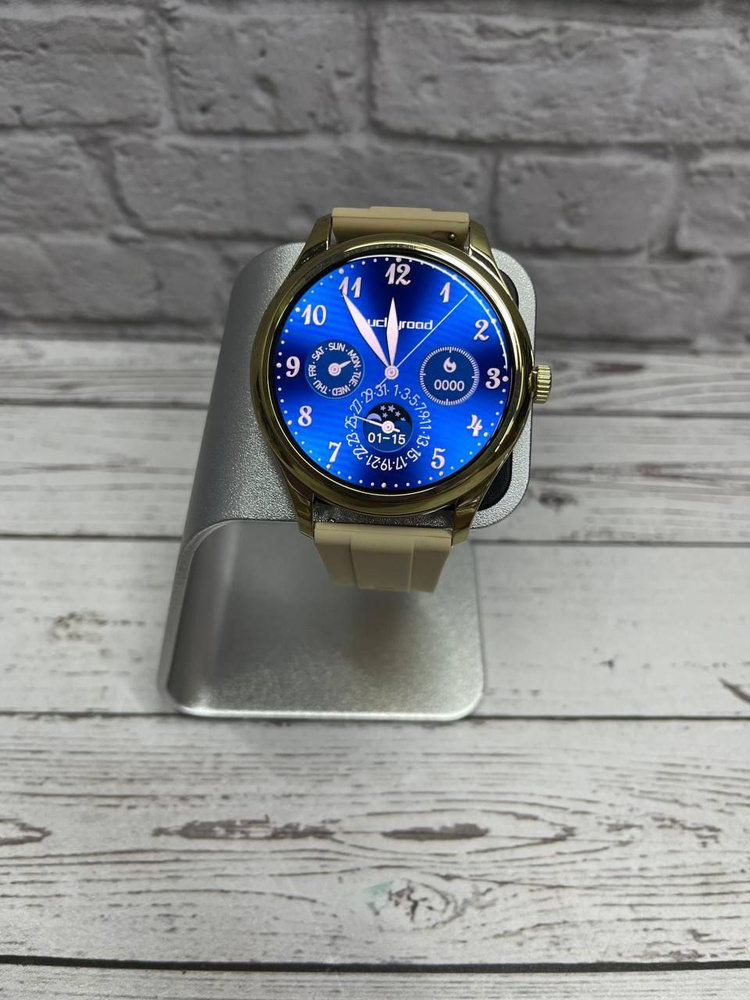 Luckyroad Умные часы LK watch 7, 41mm, золотистый с белым ремешком #1
