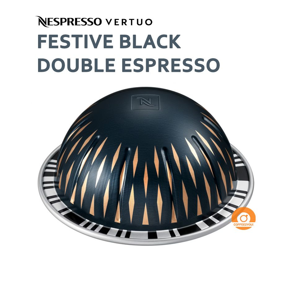 Кофе Nespresso Vertuo FESTIVE BLACK Double Espresso в капсулах, 10 шт. (объём 80 мл.)  #1