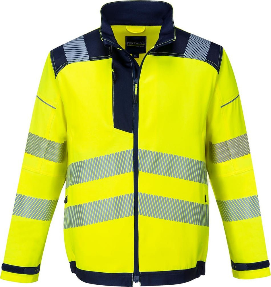 Куртка Portwest T500, сигнальный желтый/темно-синий #1